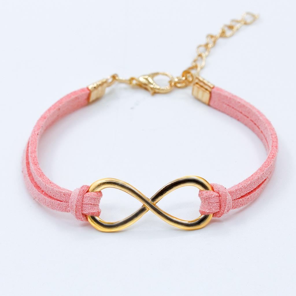 Fashion Symbol 8 Word Leather Rope Bracelet Personality Universal Bracelet Jewelry
