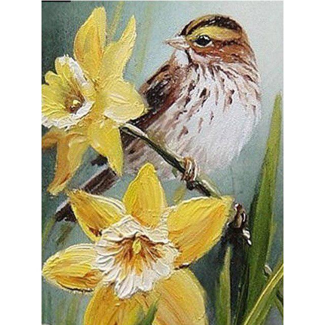 5D Diamond Painting Bird Animal DIY Diamond Embroidery Landscape Flower Full Round Cross Stitch