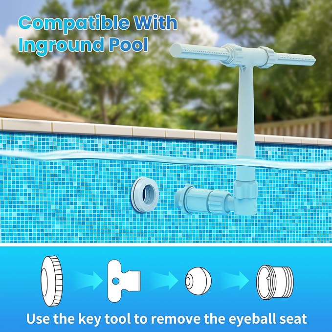 Adjustable Pool Spa Waterfall Sprayer Dual Spray Waterfall Sprinkler Heads Adapter for Inground Swimming Pool Accessories