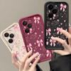 Мягкий ТПУ чехол для телефона для Honor 400 Pro 200 Pro X8c X9c Smart X6b X6c X6a Magic7 Lite Розовый узор с бантом Силиконовый защитный чехол
