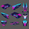 PowerZone Custom Team Background Graphics Decals Stickers Kit For Husqvarna Decal  2014-2015 TC FC 2014-2016 TE FE 125-450 CC