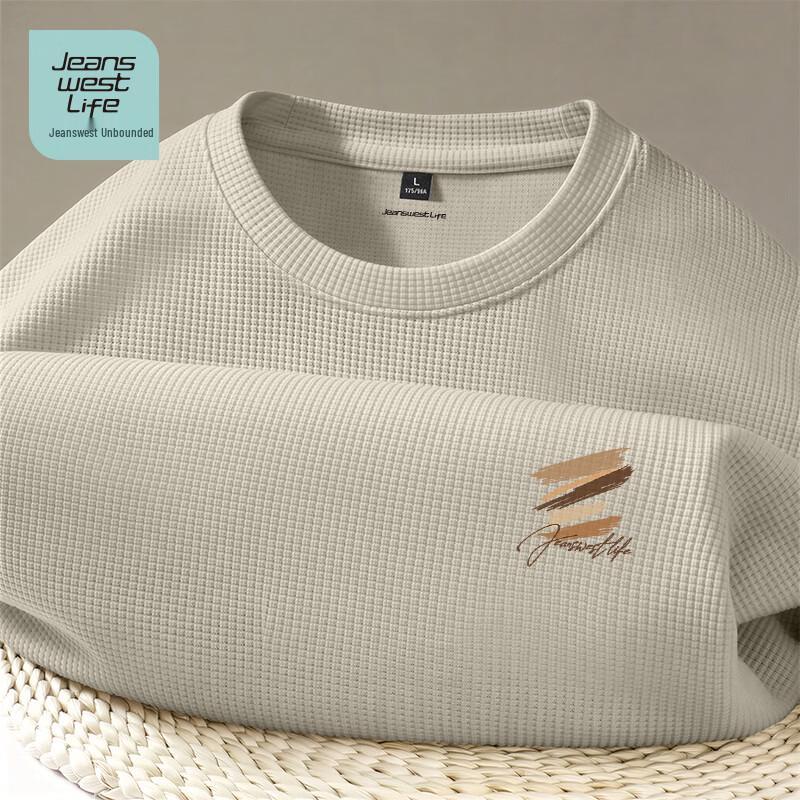 Мужская вафельная футболка с круглым вырезом JEANSWEST LIFE