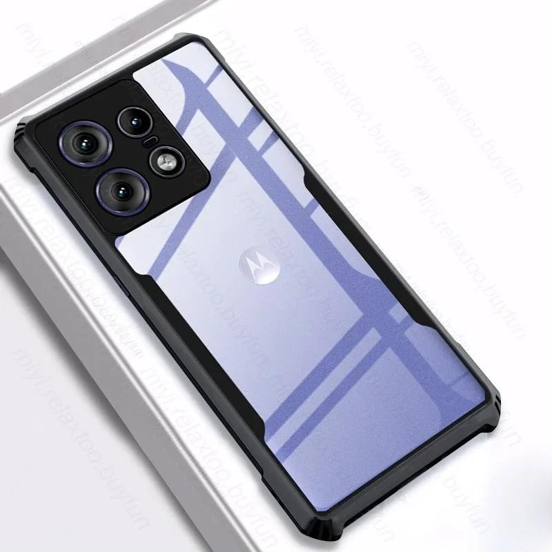 Metal For MagSafe Magnetic Car Holder Case For Moto Edge 60/50 Fusion Pro Ultra NEO Airbags Shockproof PC + TPU Protection Cover