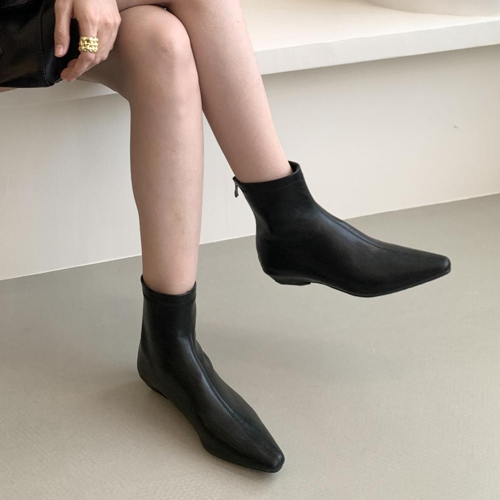 Fashion Bailamos 2025 Winter Brand Women Ankle Boots Fashion Round Toe Ladies Elegant Short Boots Thin Low Heel Dress Pumps