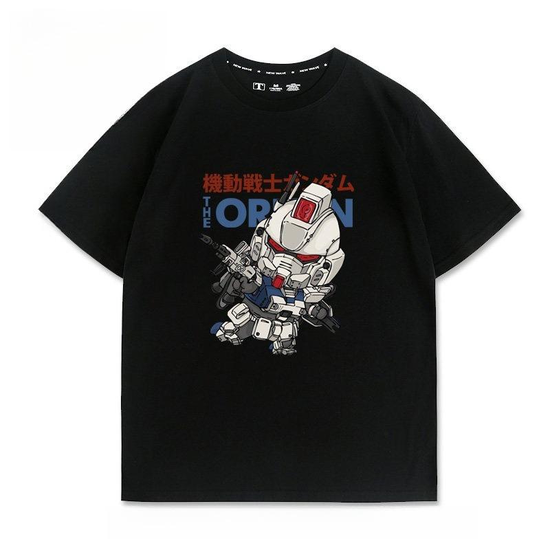 Печатная футболка с принтом Mobile Suit Gundam Q Version Унисекс и женская футболка Унисекс Топ Спортивная футболка 2026 Лето Новая футболка