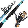 Телескопическая спиннинговая удочка с набором спиннинговых катушек 13 + 1BB Портативная спиннинговая удочка, набор для комбинированной удочки для окуня