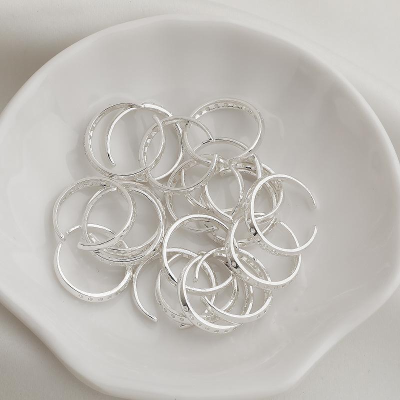 Регулируемое кольцо на палец с двумя рядами бусин, покрытое 14-каратным золотом, Аксессуар для проволочного плетения