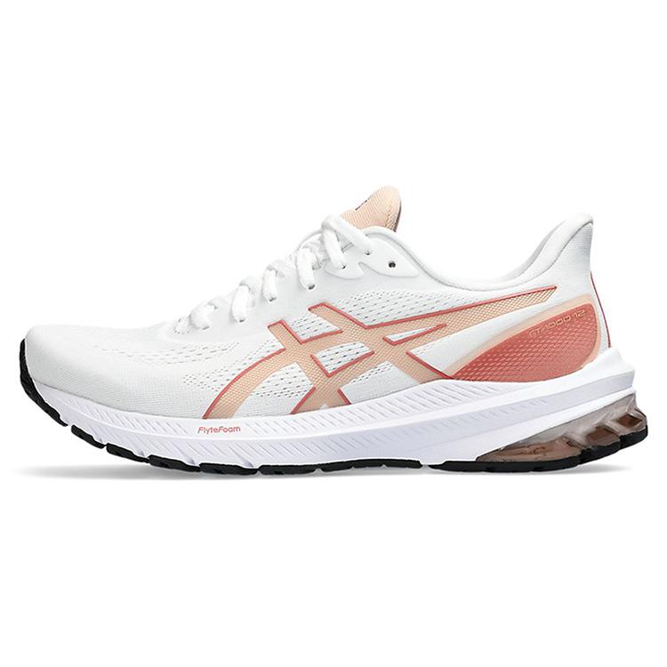 Asics GT 1000 12 Fabric Low top Running Shoes Women's White 1012B450-100
