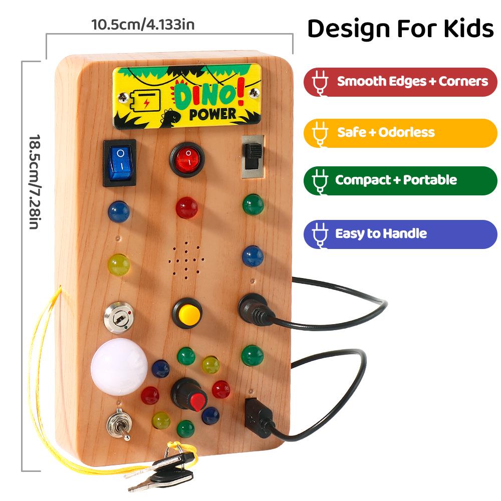 Cross-border Children's LED Interactive Busy Board Educational Toy