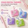 Plastic Clear Keyboard Keychain Mechanical Sounds Keycap Keychain  Student Backpack Decoration