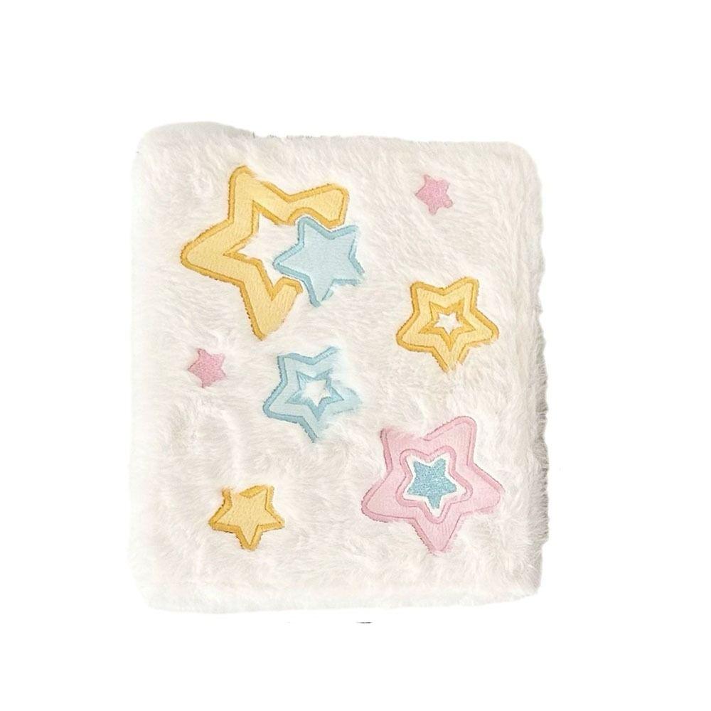 Plush Binder Star Loose Leaf Plush Card Album Soft Plush Card Photo Collect Book  School Stationery