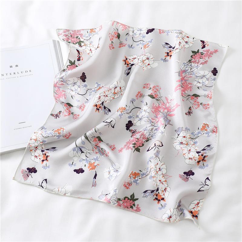 50 * 50 см шелковые шарфы весна и осень универсальное украшение профессиональные маленькие квадратные шарфы защита шеи связывающая сумка