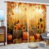 2 шт. занавески с рисунком тыквы для домашнего декора - оконные карманы с карнизом для спальни, офиса, кухни, гостиной