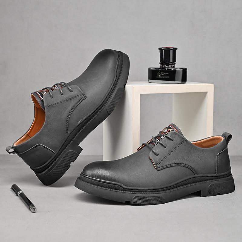 Классические удобные мужские туфли-оксфорды из кожи для отдыха на природе, мужская повседневная обувь, модная британская обувь на шнуровке, мужская модельная обувь, официальное платье