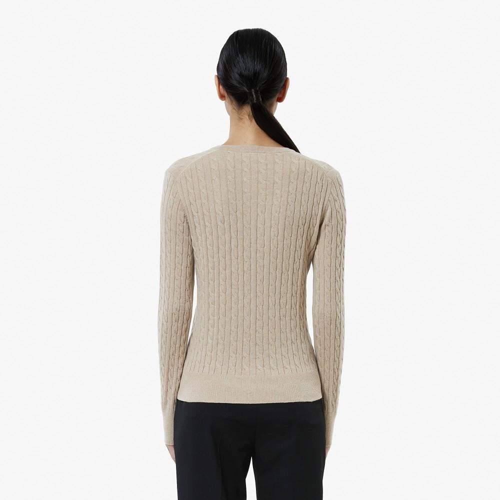 [lacoste] Women's Cable Crew Neck Cardigan AF092E-55N02S