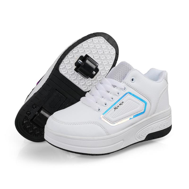 Четырехколесные деформированные беговые туфли детские автоматические роликовые коньки для мальчиков и девочек невидимые роликовые коньки для взрослых обувь на колесиках