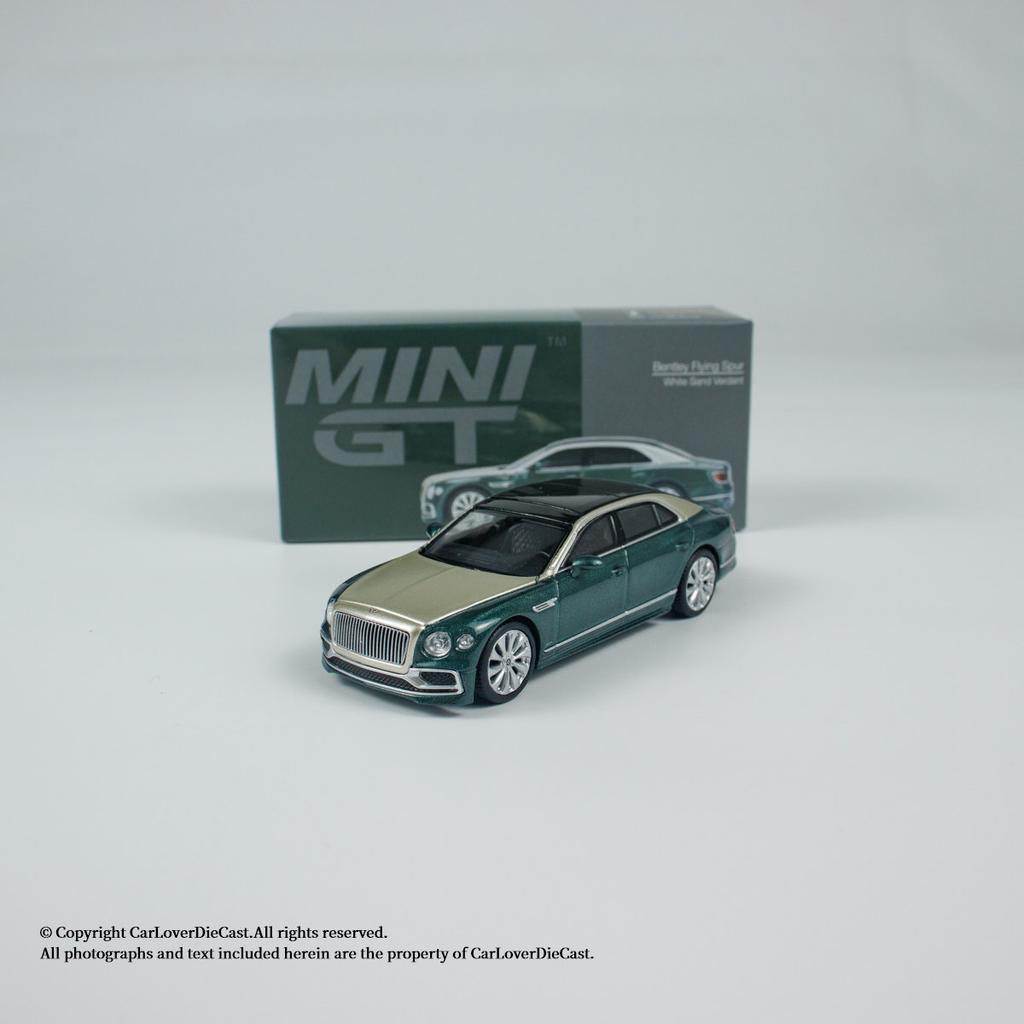 MINIGT 1/64 #867 Bentley Flying Spur Белый Песок Изумрудная Роскошь Металлическая Модель Автомобиля Миниатюрная Коллекция Diecast Украшение Хобби Подарки