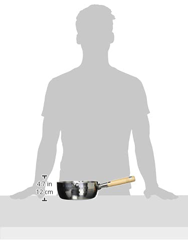 Yoshikawa Yukihira Saucepan, 20cm, 2.3L, Made in Japan, Stainless Steel, Dual-Sided Spout, Induction and Gas Compatible, YH6753, Tsubame-Sanjo