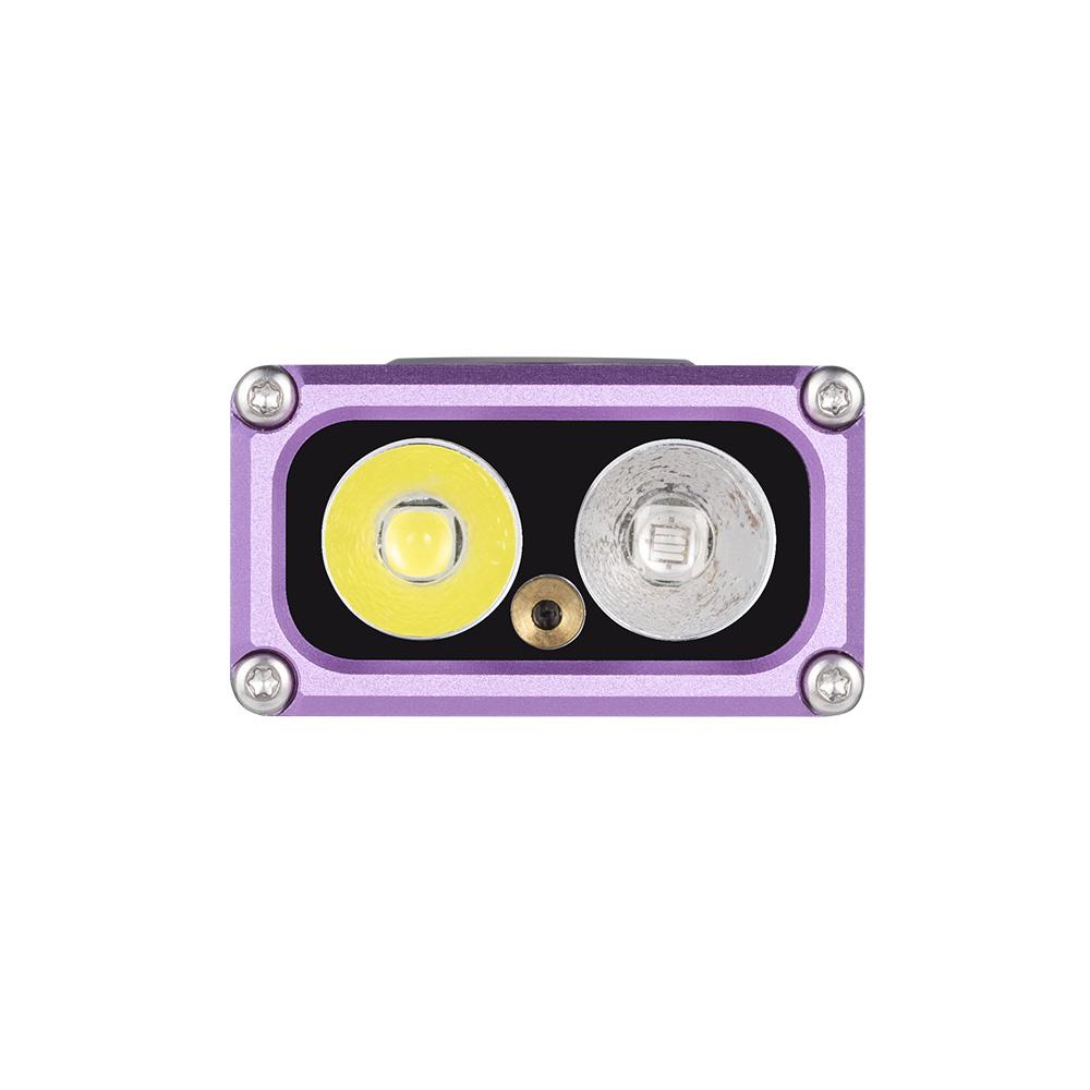 Многофункциональный фонарик Lumintop F02 с УФ-светом, магнитной задней крышкой, аккумулятором 10330, встроенной зарядкой USB Type-C, цветной