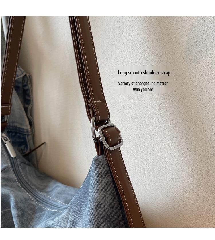 Women's Retro Minimalist Large-Capacity Tote Bag - High-End Outdoor Casual Shoulder Handbag