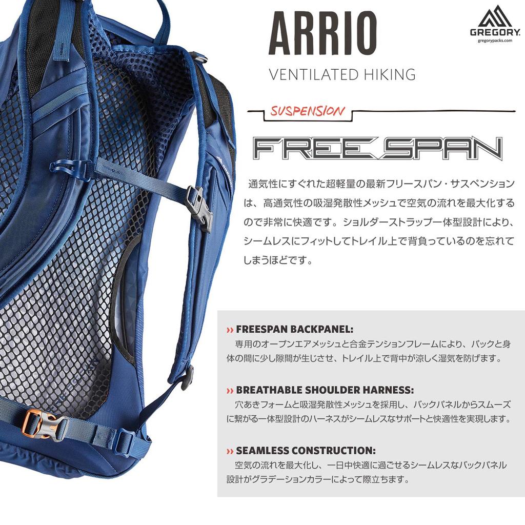 Рюкзак Ario 22 Frame Black Free Size [Gregory]