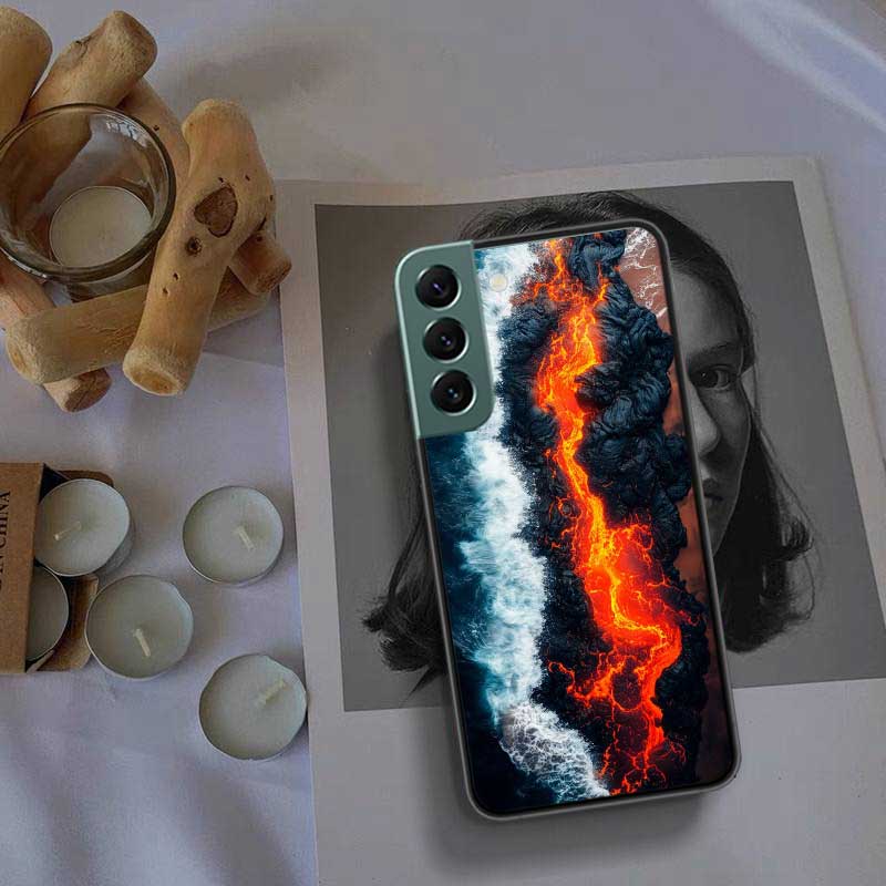 Чехол для телефона "Столкновение лавы и морской воды" для Samsung Galaxy S22 S25 Ultra S21 S10 Plus S26 Edge S20 S23 S24 FE Cover Si