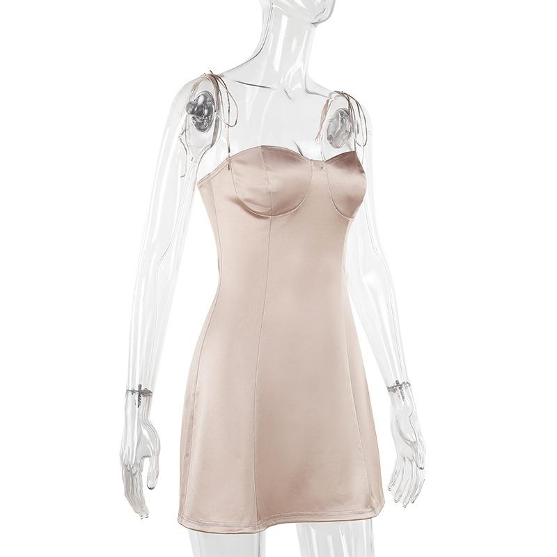 Осеннее платье в стиле знаменитостей. Сексуальное облегающее платье с бретельками и халтером.