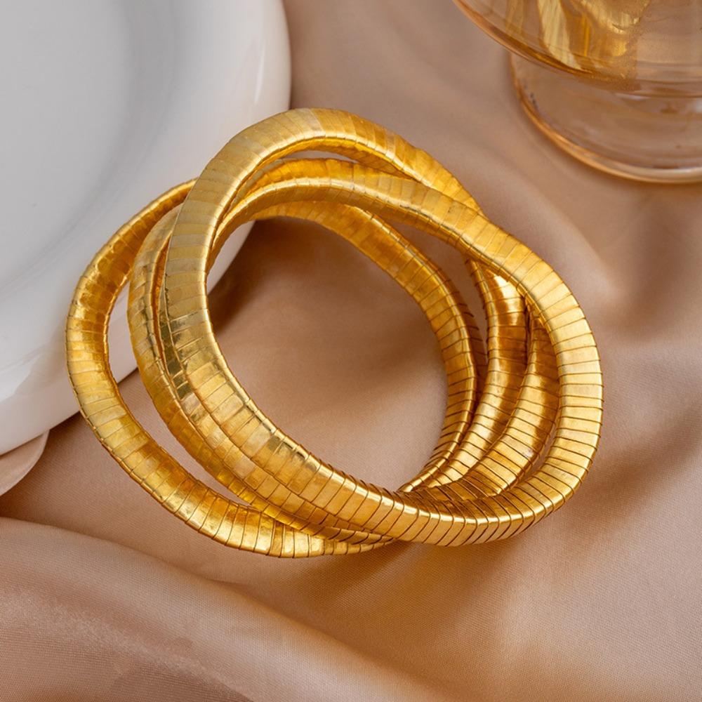 Silver Color Flexible Choker Gold Color Bracelet Bendable Snake Necklace Jewelry Accessories