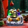 LED Christmas House Village House With Train LED Light Music Building Figurine Home Tabletop Decor Holiday Display
