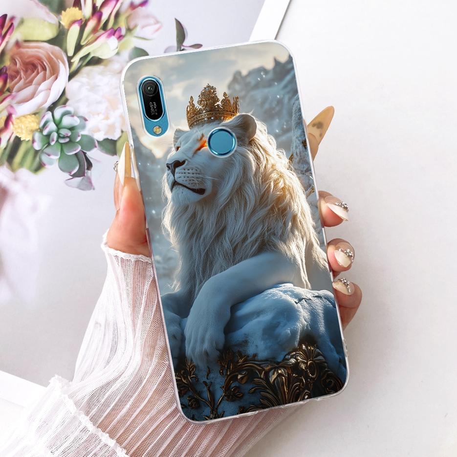 Чехол для Huawei Y6s 2019 JAT-LX3 Милый Лев Модный Расписной Чехол Мягкий Силиконовый Чехол Для Huawei Y6 Prime 2019 Y62019 Fundas Coque