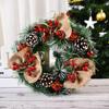 Christmas Wreaths for Front Door Flowers Pine Cones Fruits Leaves Garlands Xmas Tree Ornament Indoor Outdoor Party Window Door Decor