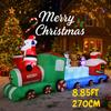 8.85FT Christmas Inflatable Toys LED Train Decoration Santa Claus Friends Supplies Home Ornament Festive Gift Xmas Yard Decor
