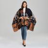 Women's Ethnic Style Thickened Shawl Cape: Autumn/Winter, Plus Size, Slit Design, Travel Scarf