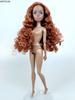 Red Hair 11.5" 1/6 BJD Doll Nude Naked Body With 4D Eyes Head 11 Jointed Movable Body for 1/6 BJD Dolls Accessories Kids Toys