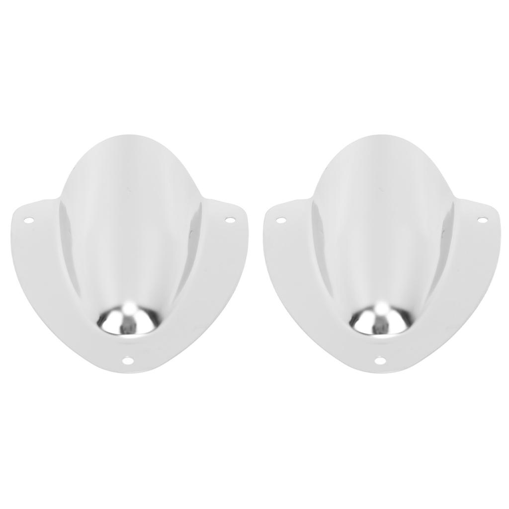 1 Pair Stainless Steel Clam Shell Vent Polished Marine Wire Cable Vent Cover for Yacht Boats Fishing Boats 120mm 4.72in