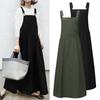 European and American Women's Solid Color Casual Long Suspender Skirt