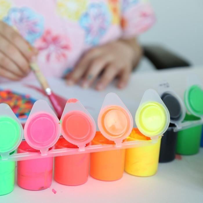 PRIMO 416TB18ASP Set de peinture acrylique fine en pot de 25 ml. Mallette multifonction contenant 12 couleurs normals, 4 fluo, or,