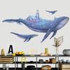 Nordic Style Wall Stickers Whale Castle Fresh Bedroom Living Room Wall Decoration PVC Painting Stickers Accessories Tools Supply