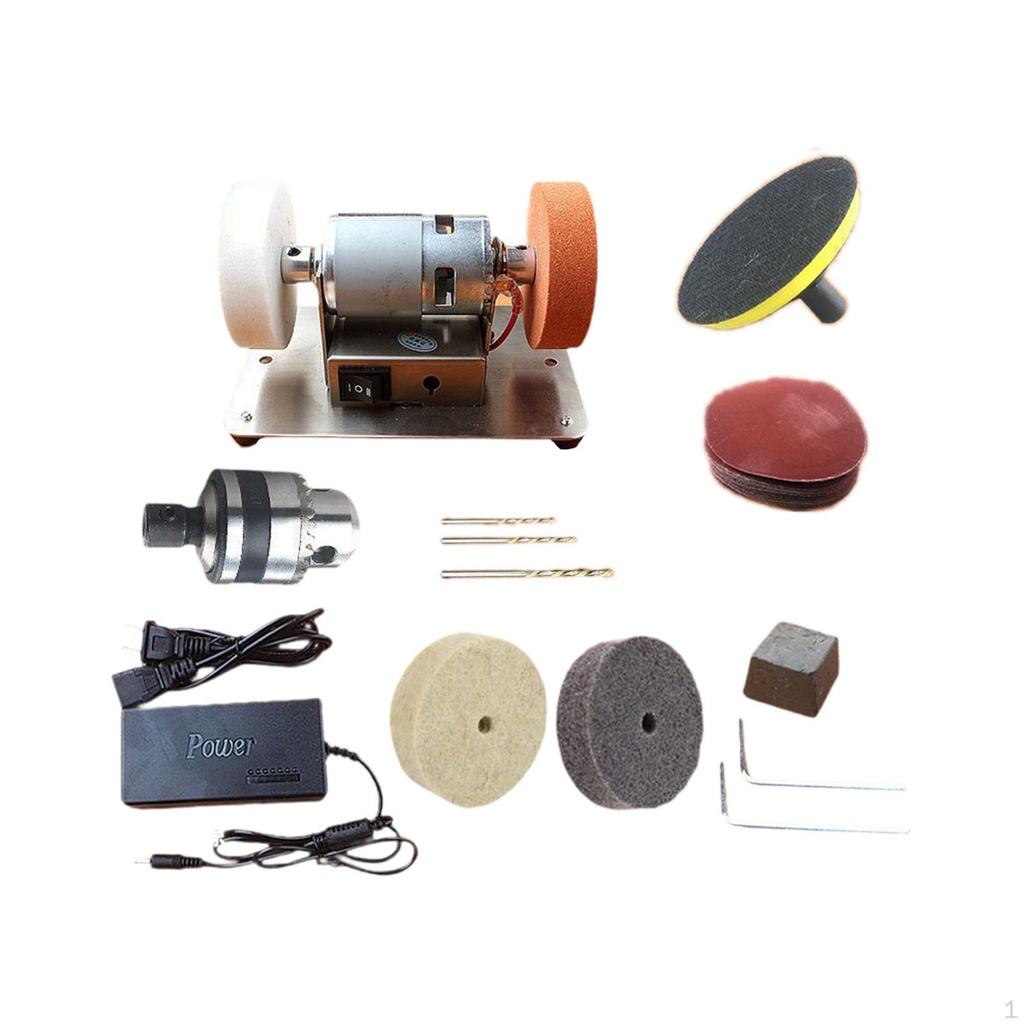 Мини-шлифовальный станок, шлифовальный инструмент, 7 скоростей, регулируемая полировальная машина для поделок, настольная шлифовальная машина для дома