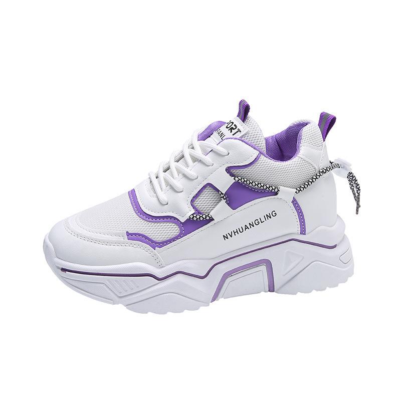 Platform Dad Shoes Women's Summer 2025 New Breathable Ulzzang Korean Version Wear-resistant, Comfortable Little White Shoes Women's Tide