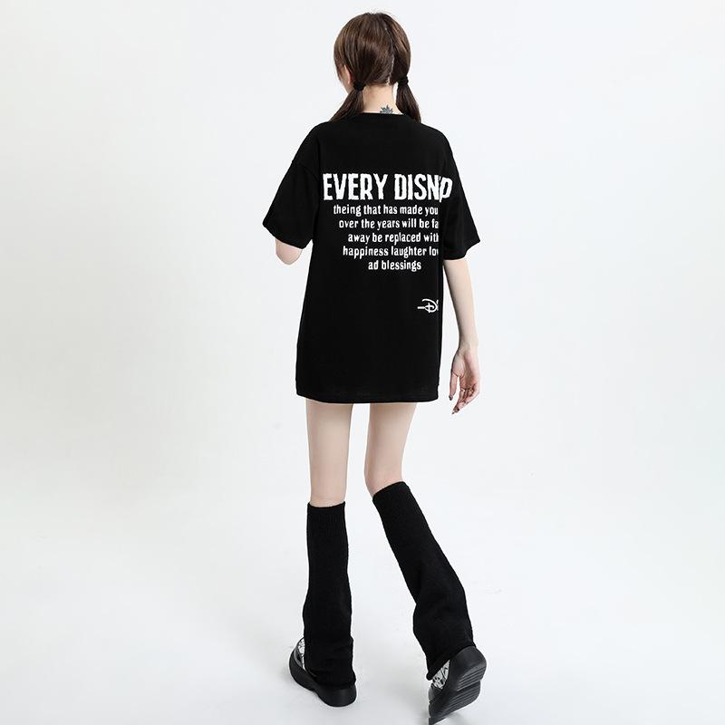 Футболка из чистого хлопка для пар для женщин и мужчин в одном стиле, новая летняя свободная и тонкая рубашка с круглым вырезом и короткими рукавами с креативным принтом