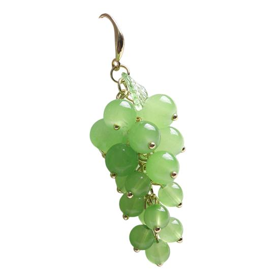 1 шт. Серьги-гроздья в виде винограда, женские серьги-крючки, серьги-фрукты, висячие серьги с искусственным кристаллом, висячие серьги для вечеринок и клуба