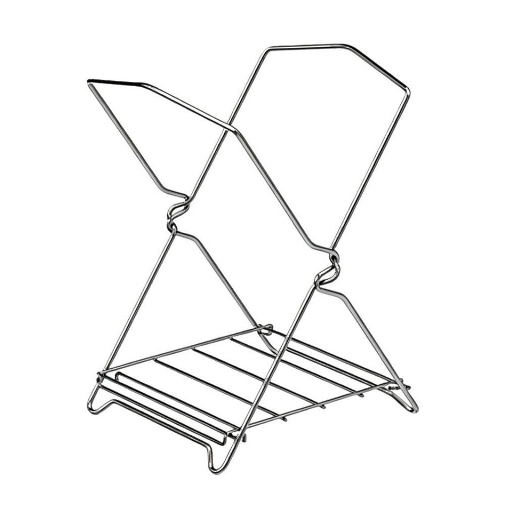 Stainless Steel Garbage Bag Holder Trash Bag Holder for Kitchen Counter Office Desktop
