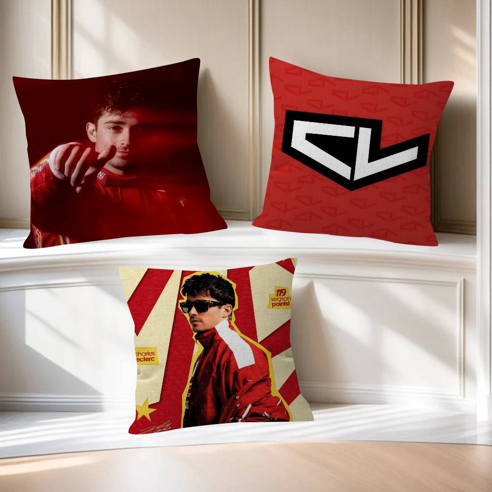 Pillow Covers Cartoon Sofa Decorative Home Doublesided Printing Short Plush Cute Cushion Cover COOL LOGO LLeclerc
