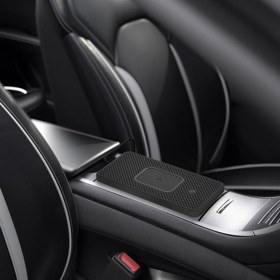 20 Вт Быстрая Беспроводная Зарядка для Телефона Автомобильная Зарядная Панель с Нескользящим Основанием 8 Цветов Подсветки Универсальный Коврик для Беспроводной Зарядки Телефона