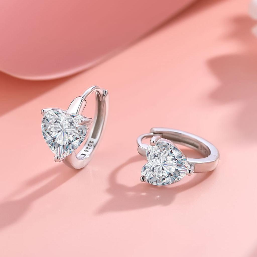 Серьги Love из стерлингового серебра 925 пробы, изысканные серьги-пряжки в форме персикового сердца