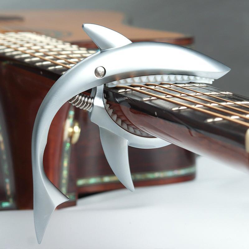 Guitar Capo Zinc Alloy Shark Shape Quick Release Anti Slip for Jam Session Home Practice Outdoor Guitar Performance