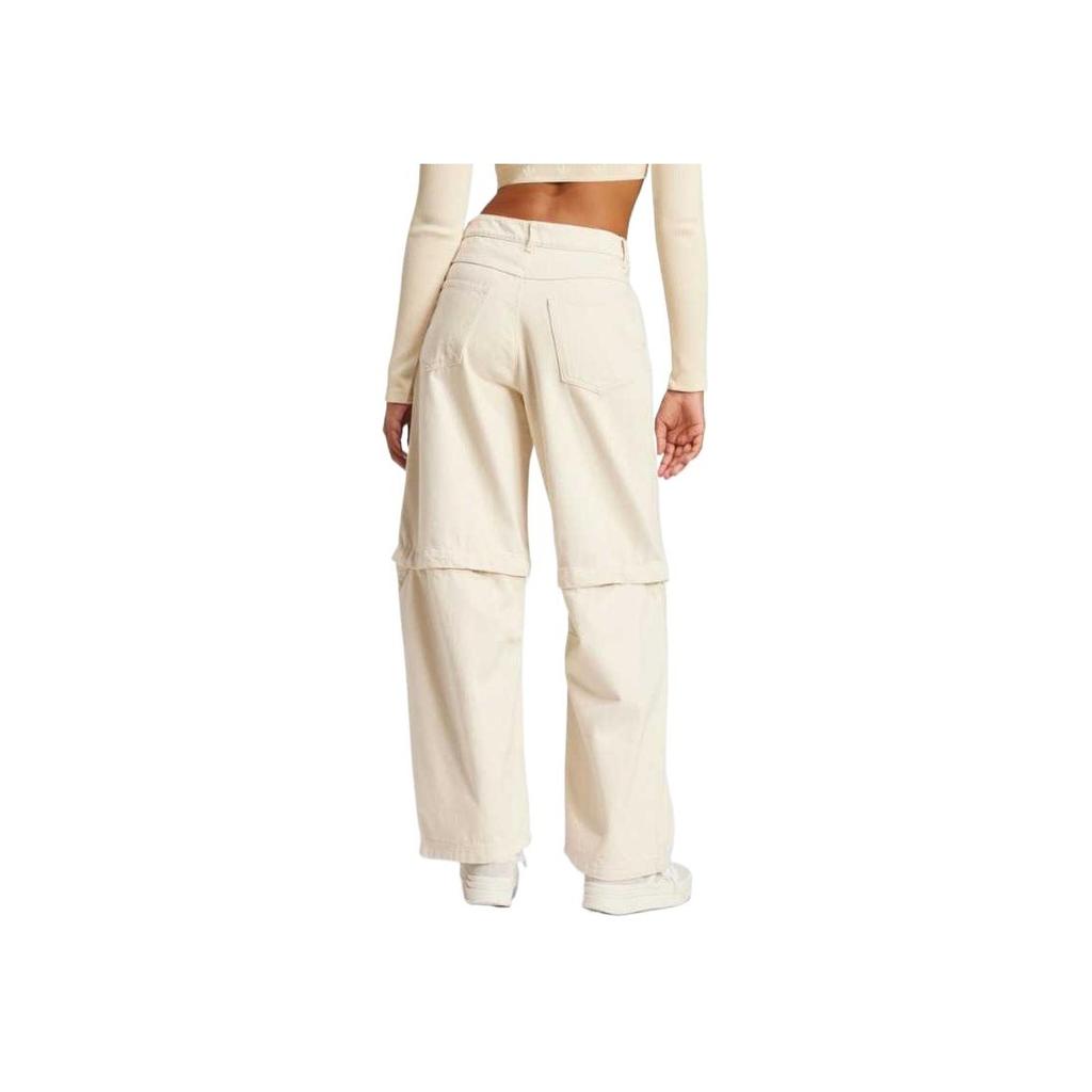 Adidas Оригиналы Adibreak Ss25 Удобные Дышащие Повседневные Джинсы Женские брюки Натуральный Деним Бежевый JD5618