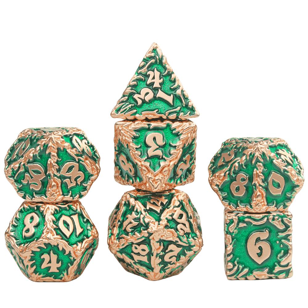 Металлические игральные кости 7 шт. Набор многогранных игральных костей DND для настольной игры DND Roll Playing, аксессуары для настольной игры