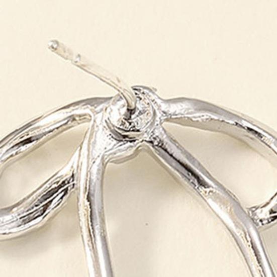 1 пара женских серег неправильной формы с бантиком, винтажные серьги-гвоздики из гальванического сплава для женщин, серьги-гвоздики для выпускного вечера, коктейльные вечеринки, повседневные серьги-гвоздики